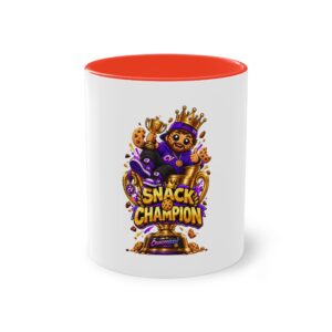 Zweifarbiger Keramikbecher 325ml "Snack Champion 2" cartoon cookie