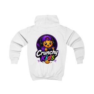Kinder-Kapuzenpullover „Crunchy Kids“: Niedlicher Hoodie für Kinder mit Cookie-Maskottchen-Grafik