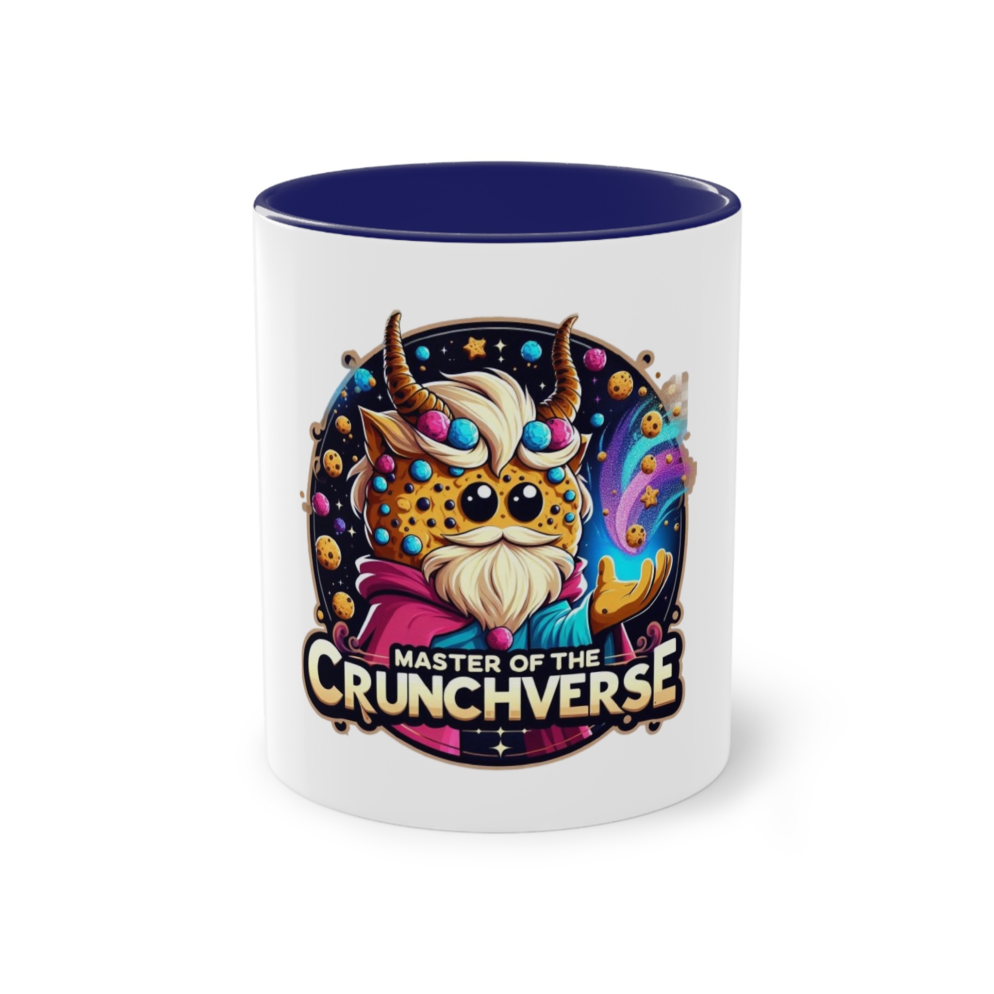Zweifarbiger Keramikbecher 325ml "Master of the Crunchverse" cartoon cookie – Bild 16