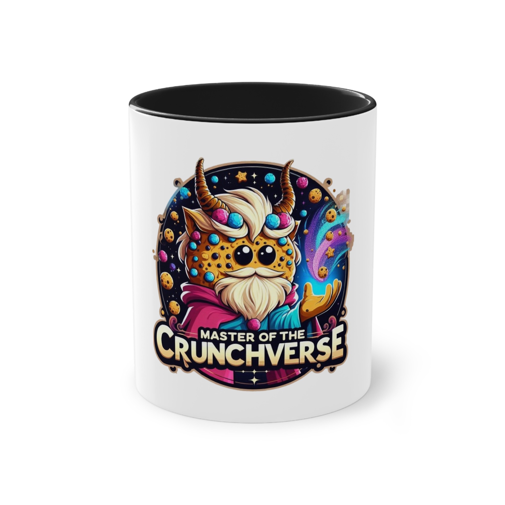 Zweifarbiger Keramikbecher 325ml "Master of the Crunchverse" cartoon cookie – Bild 9