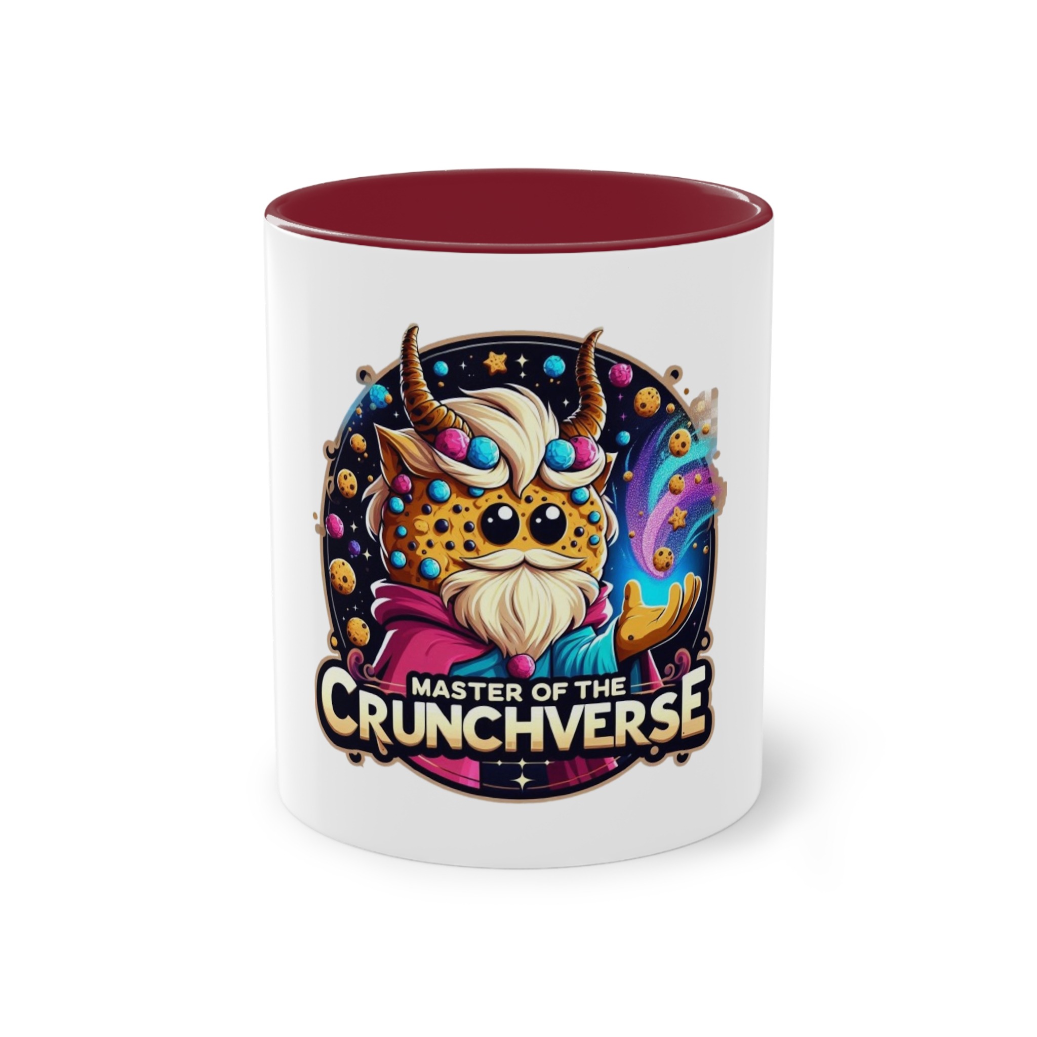 Zweifarbiger Keramikbecher 325ml "Master of the Crunchverse" cartoon cookie – Bild 8