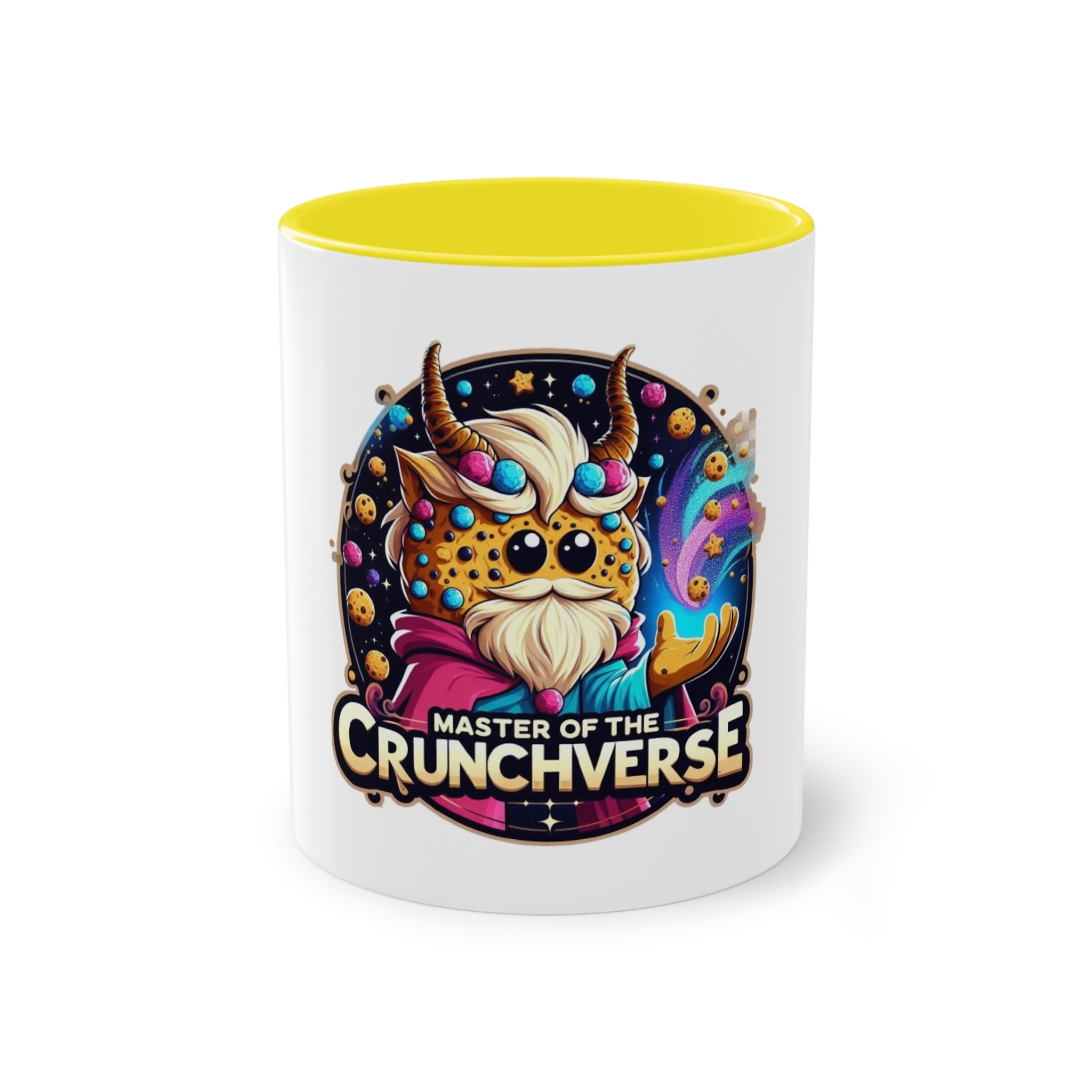 Zweifarbiger Keramikbecher 325ml "Master of the Crunchverse" cartoon cookie – Bild 7