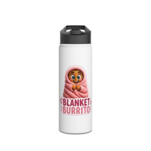 Cookie "Blanket Burrito" Character Edelstahl-Wasserflasche | Crunchiverse