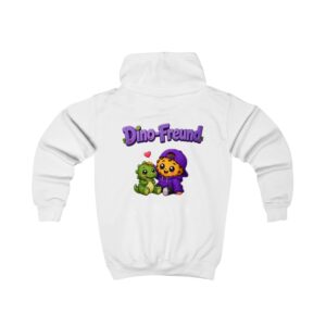 Kinder-Kapuzenpullover „Dino-Freund“: Niedlicher Dino- & Hexen-Pullover für Kinder