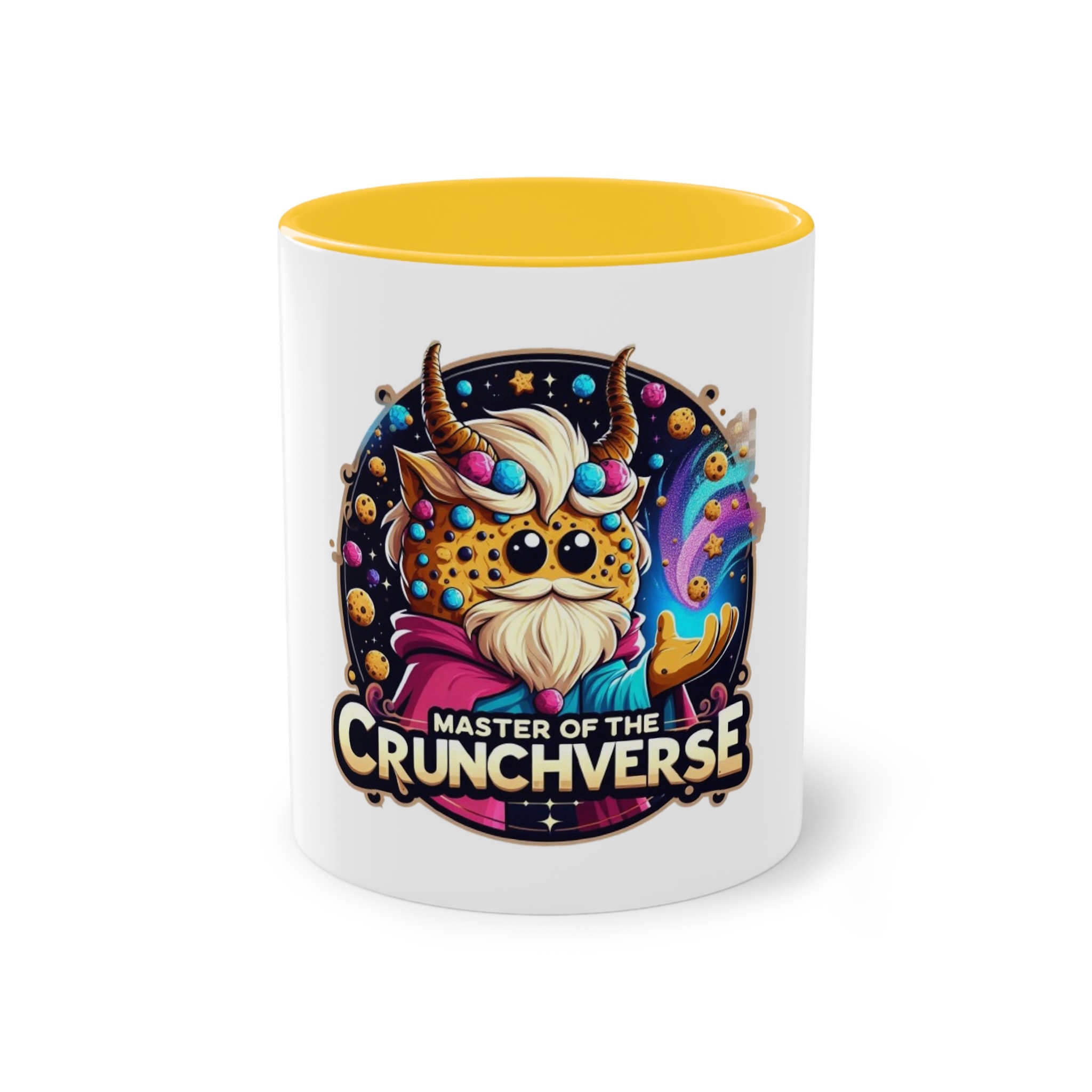 Zweifarbiger Keramikbecher 325ml "Master of the Crunchverse" cartoon cookie – Bild 11