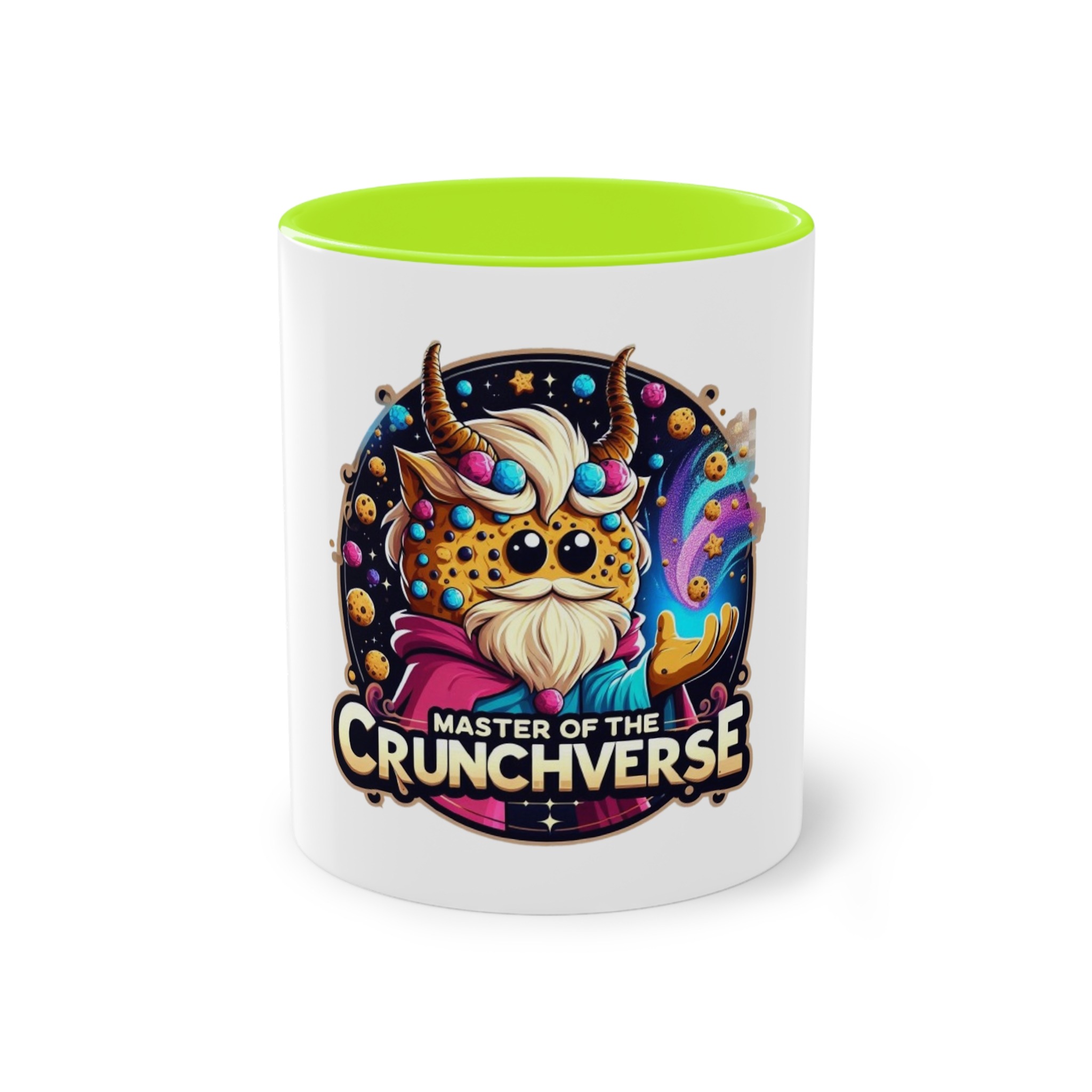 Zweifarbiger Keramikbecher 325ml "Master of the Crunchverse" cartoon cookie – Bild 12