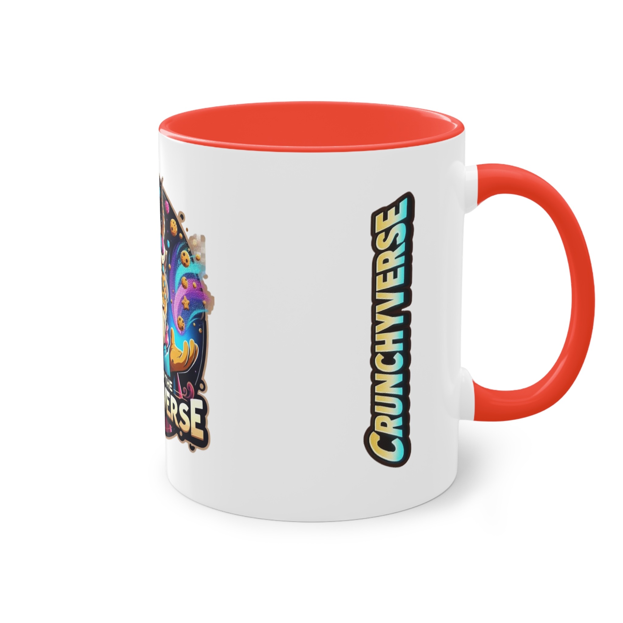 Zweifarbiger Keramikbecher 325ml "Master of the Crunchverse" cartoon cookie – Bild 3