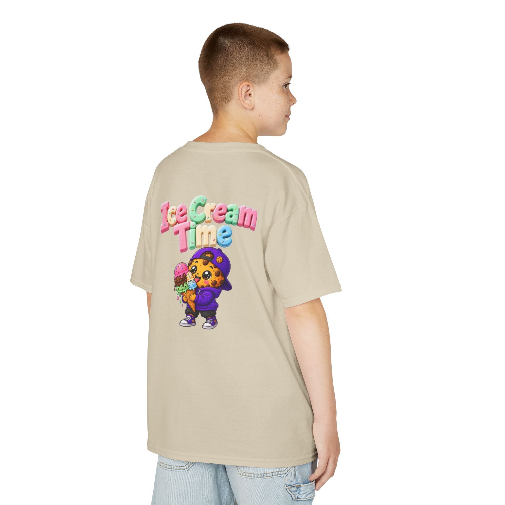 Kinder-T-Shirt – „Ice Cream Time“: Niedliches T-Shirt mit Keks-Figur-Grafik – Bild 13