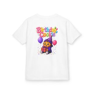 Kinder-T-Shirt – „Birthday Cookie“: Niedliches Party-Cookie-Shirt mit Luftballons