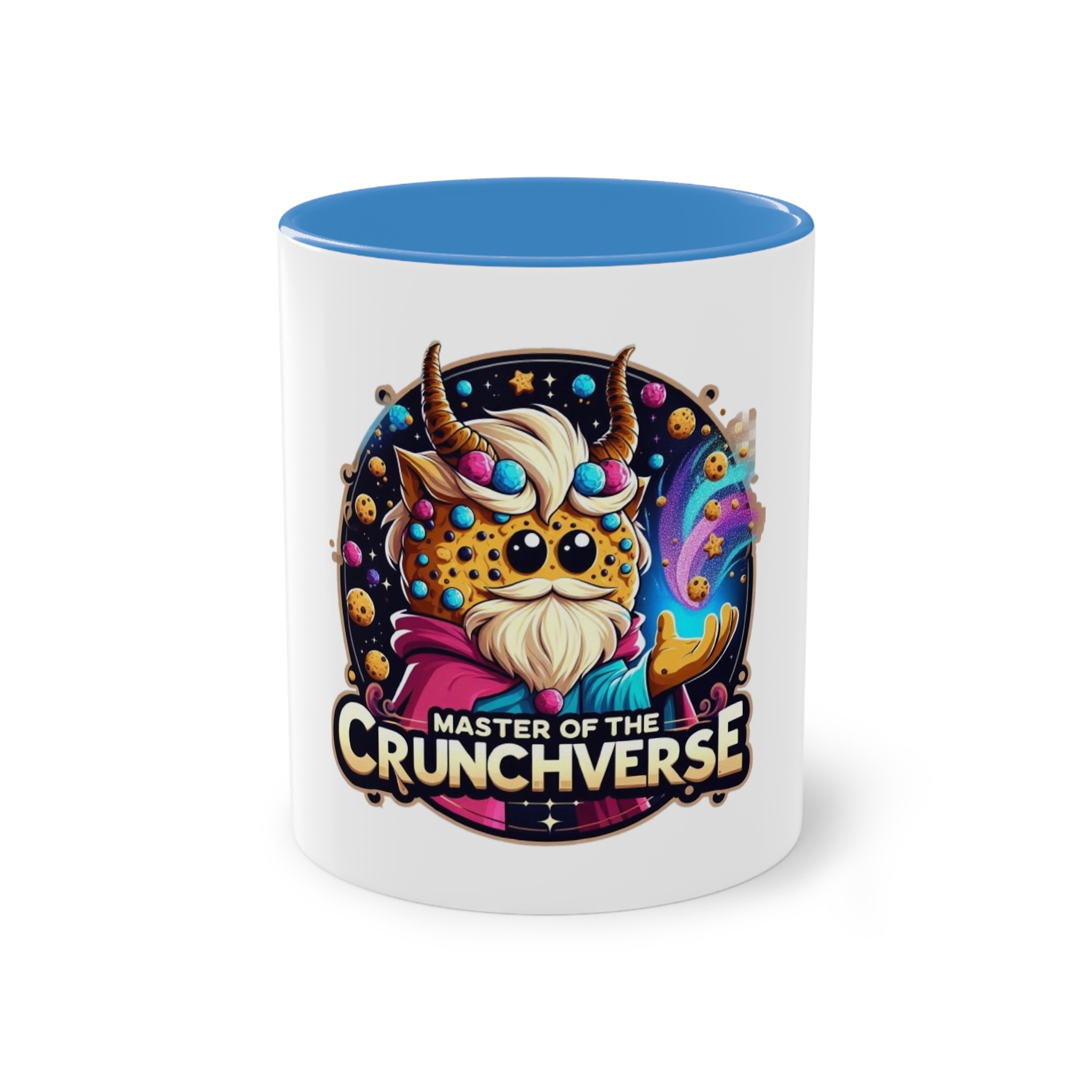 Zweifarbiger Keramikbecher 325ml "Master of the Crunchverse" cartoon cookie – Bild 14