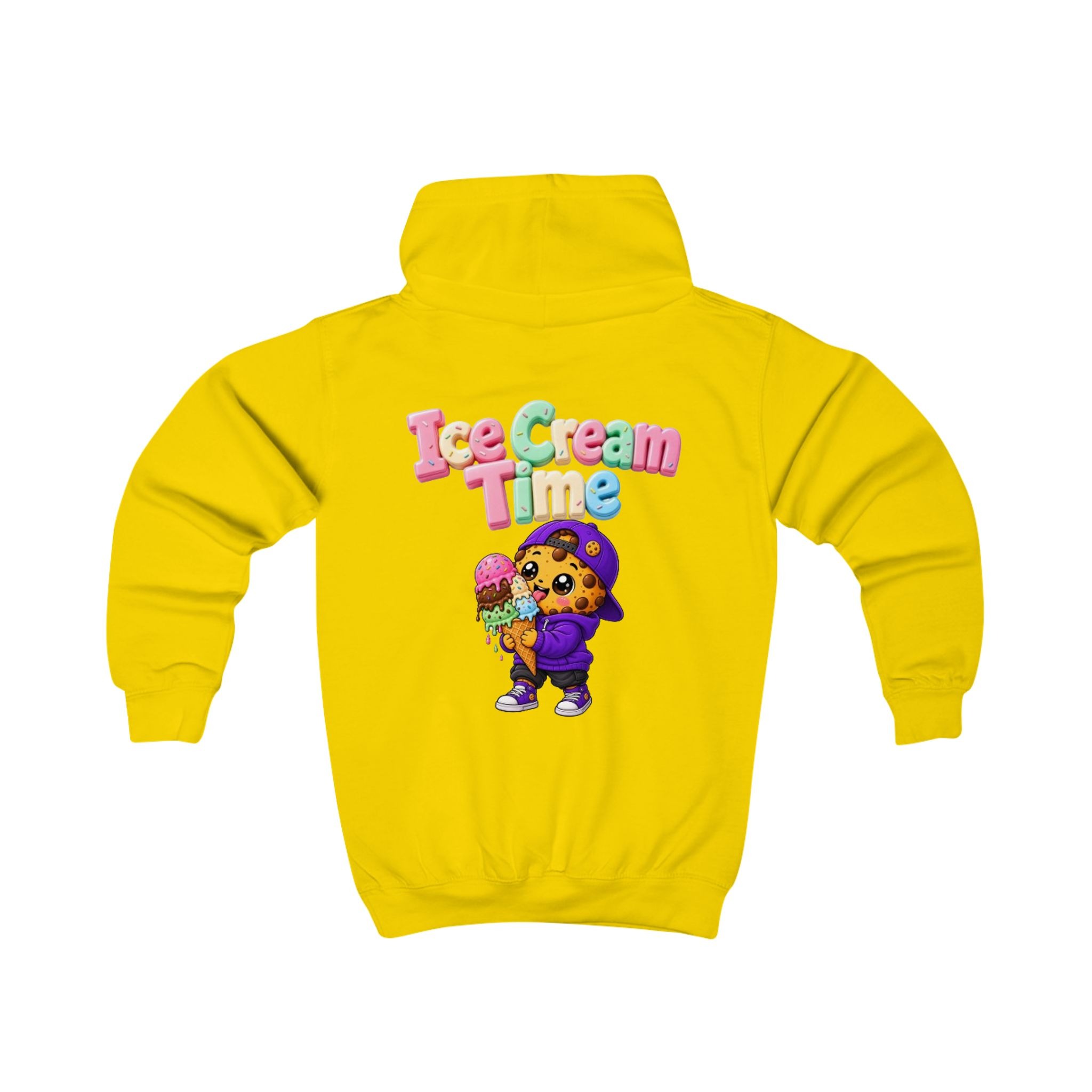 Kinder-Kapuzenpullover Niedlicher Pullover für Kinder mit „Ice Cream Time“ Cookie-Cartoon-Figur – Bild 4