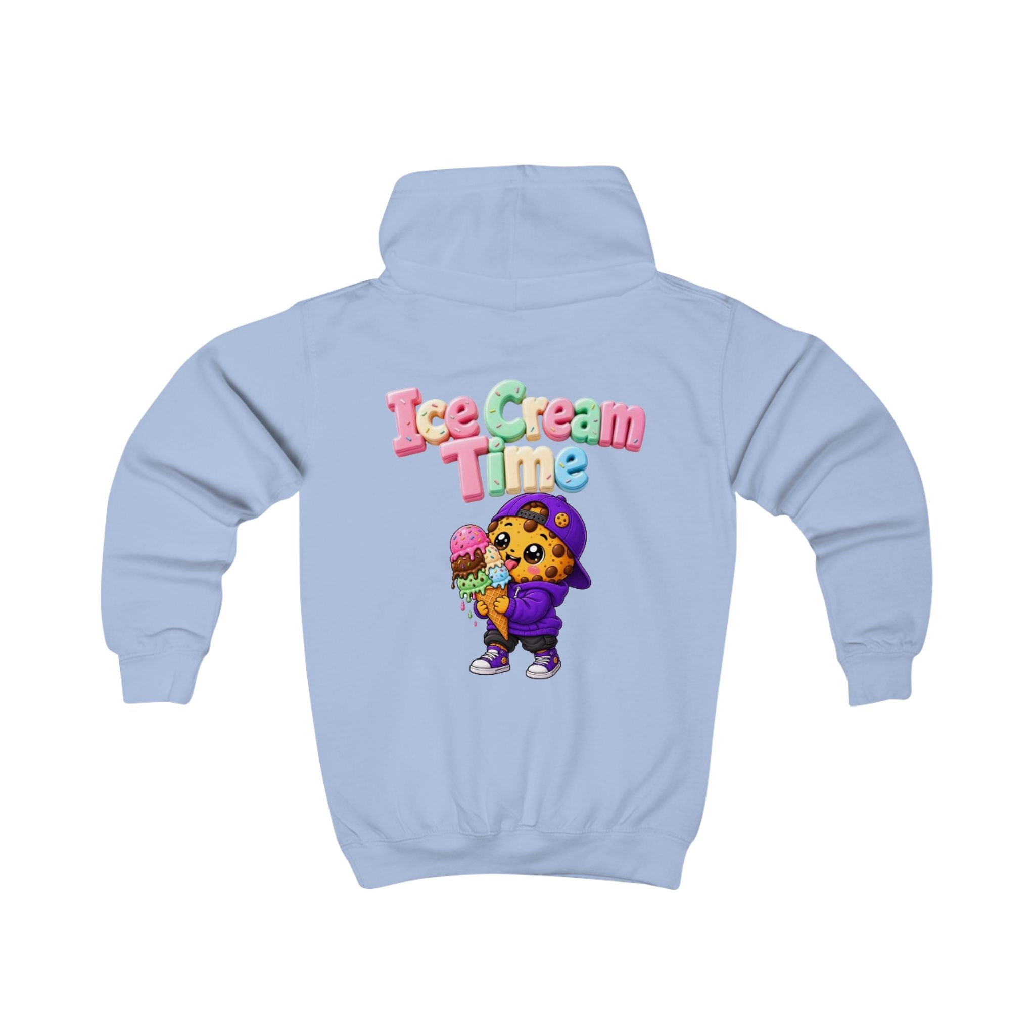 Kinder-Kapuzenpullover Niedlicher Pullover für Kinder mit „Ice Cream Time“ Cookie-Cartoon-Figur – Bild 10