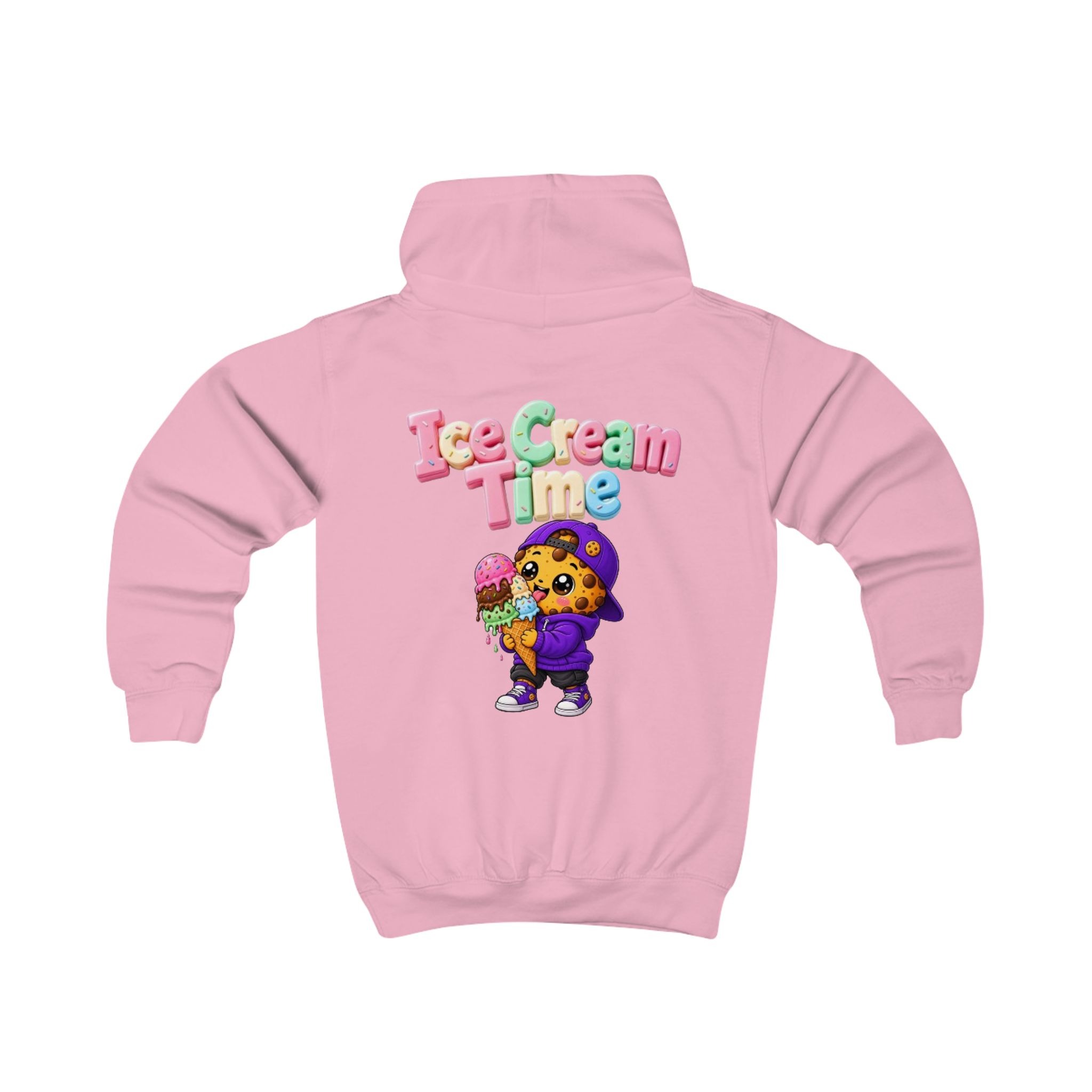 Kinder-Kapuzenpullover Niedlicher Pullover für Kinder mit „Ice Cream Time“ Cookie-Cartoon-Figur – Bild 12