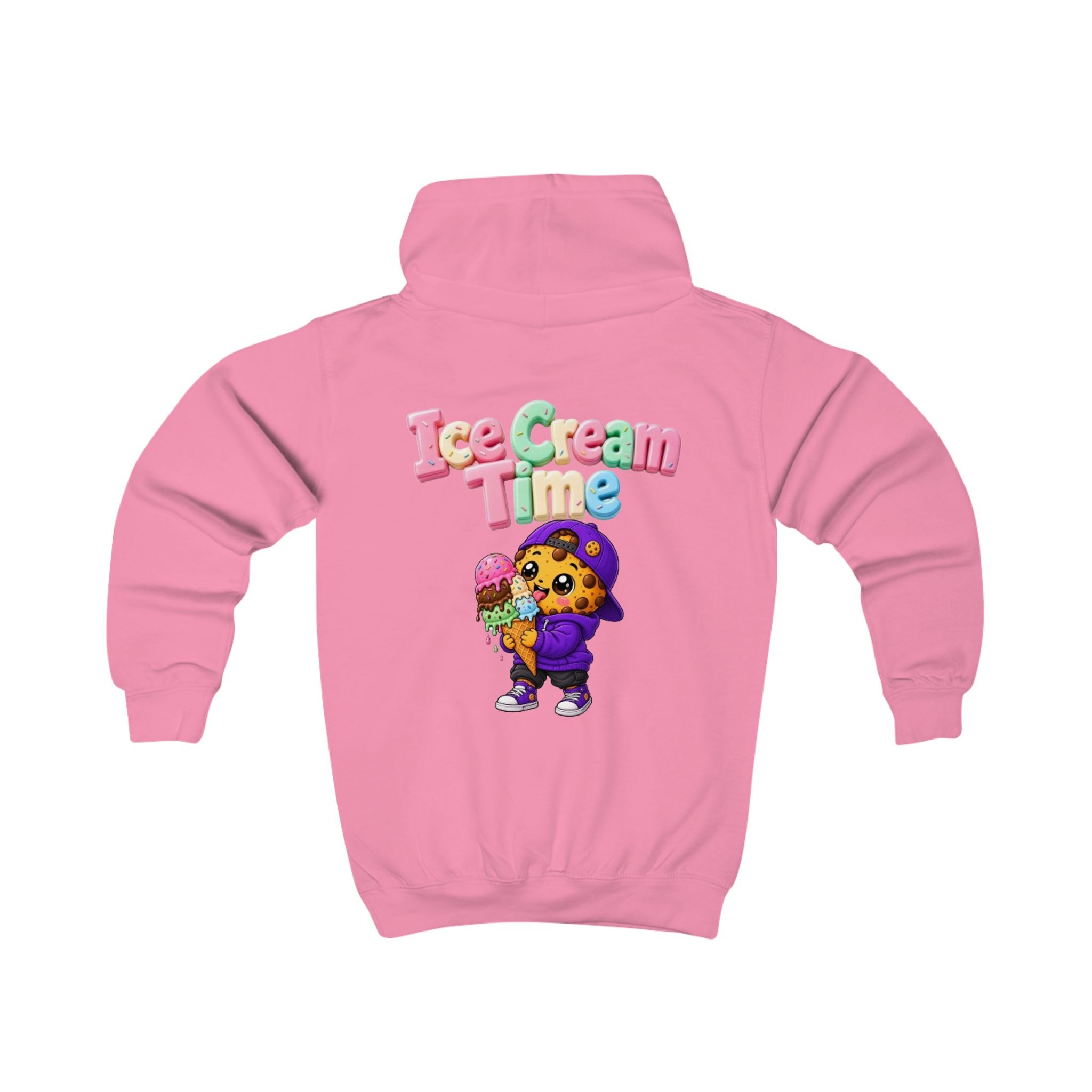 Kinder-Kapuzenpullover Niedlicher Pullover für Kinder mit „Ice Cream Time“ Cookie-Cartoon-Figur – Bild 14