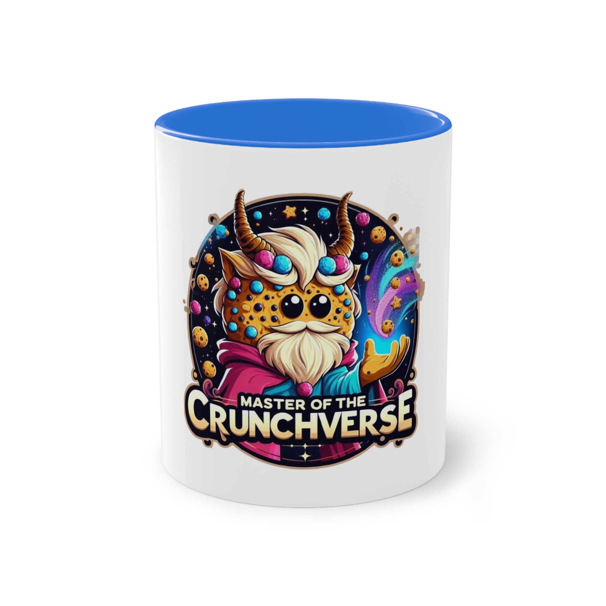 Zweifarbiger Keramikbecher 325ml "Master of the Crunchverse" cartoon cookie – Bild 15