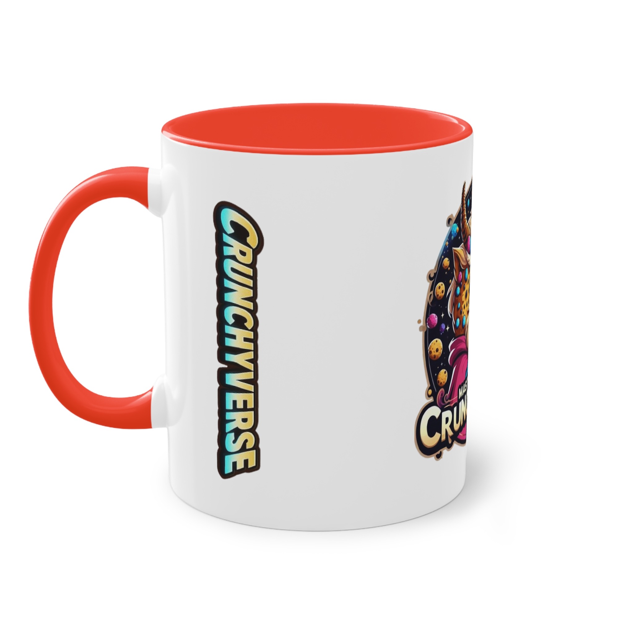 Zweifarbiger Keramikbecher 325ml "Master of the Crunchverse" cartoon cookie – Bild 4