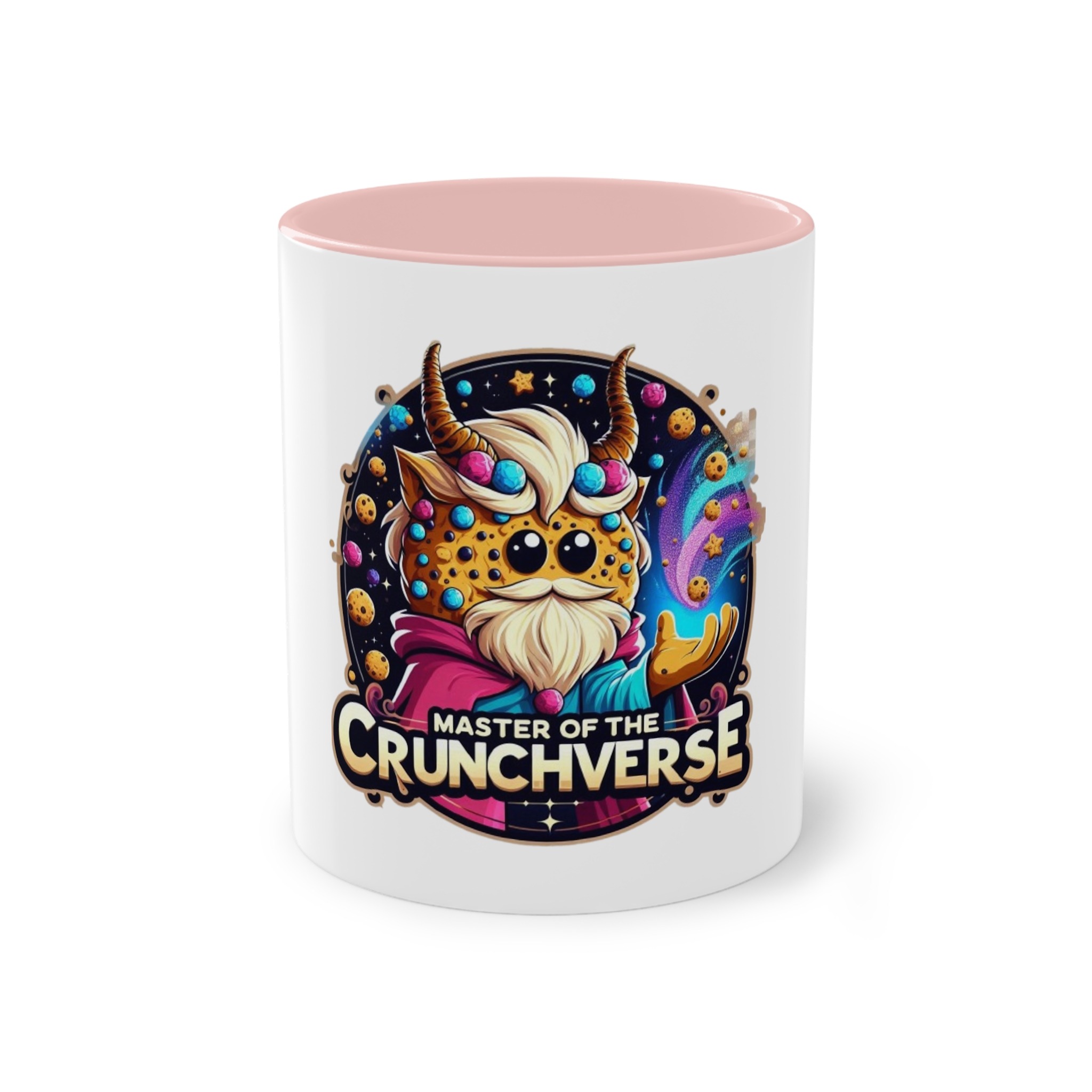 Zweifarbiger Keramikbecher 325ml "Master of the Crunchverse" cartoon cookie – Bild 17