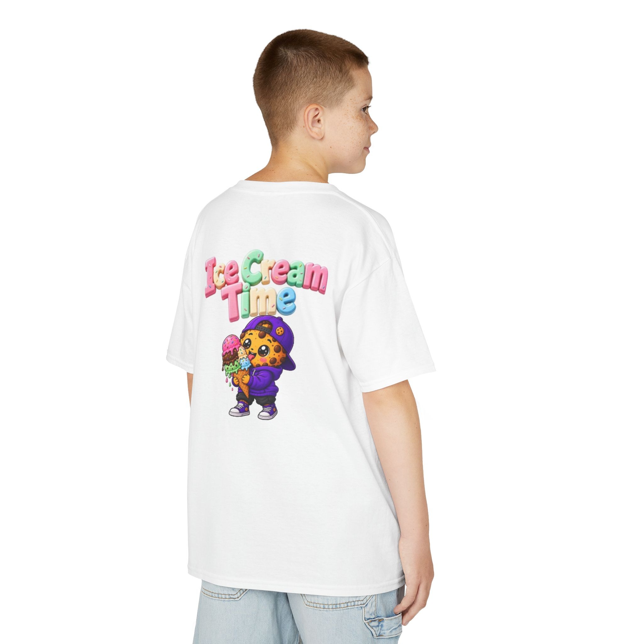 Kinder-T-Shirt – „Ice Cream Time“: Niedliches T-Shirt mit Keks-Figur-Grafik – Bild 4