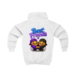 Kinder-Kapuzenpullover „Best Boy Friends“: Niedlicher Cookie-Charakter-Druck auf dem Rücken