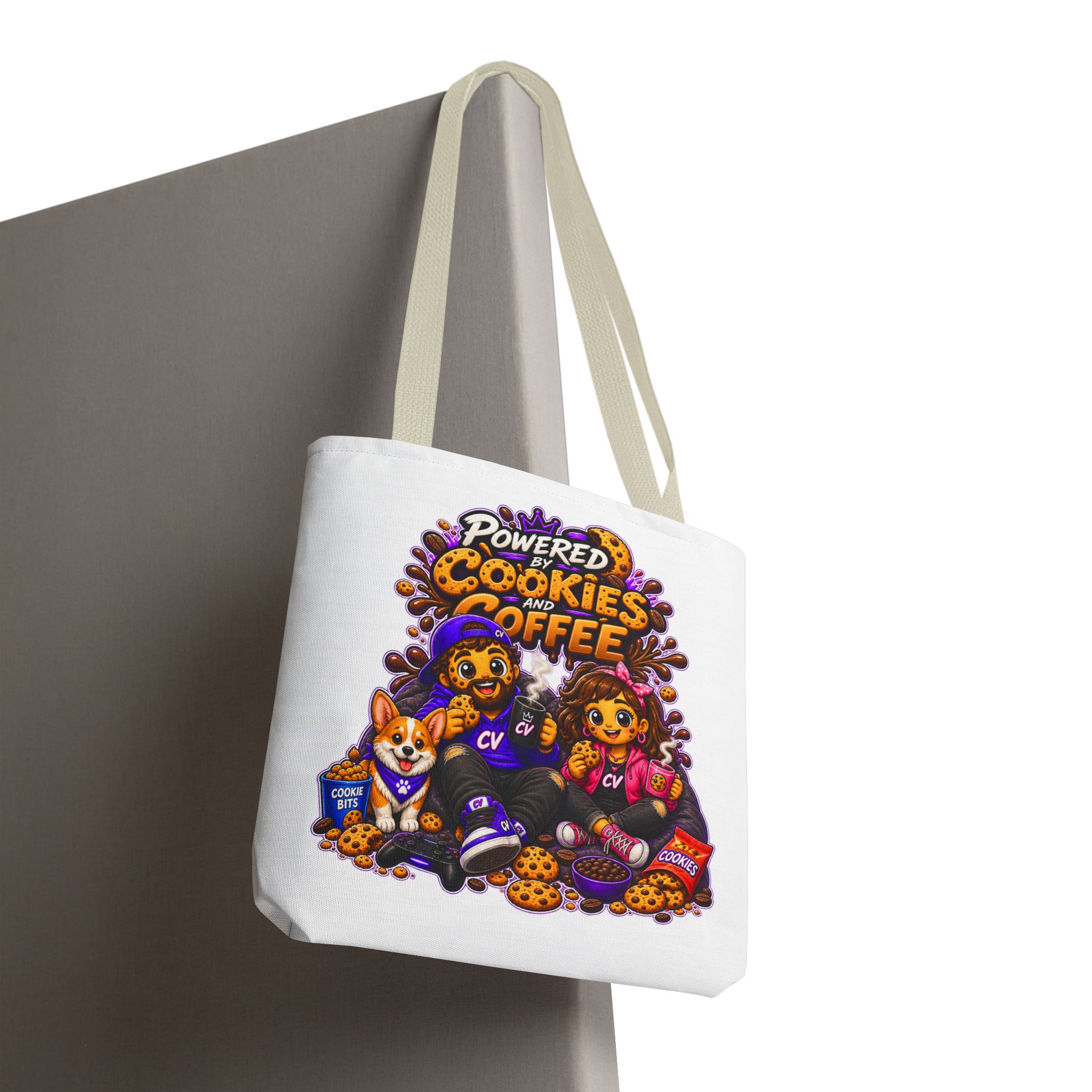 Crunchyverse Cookie Maskottchen-Tragetasche | "Powered by Cookies and Coffee 2" Character Artwork – Bild 21