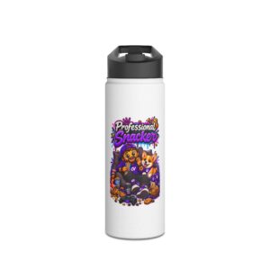 Cookie "Professional Snacker" Character Edelstahl-Wasserflasche | Crunchiverse