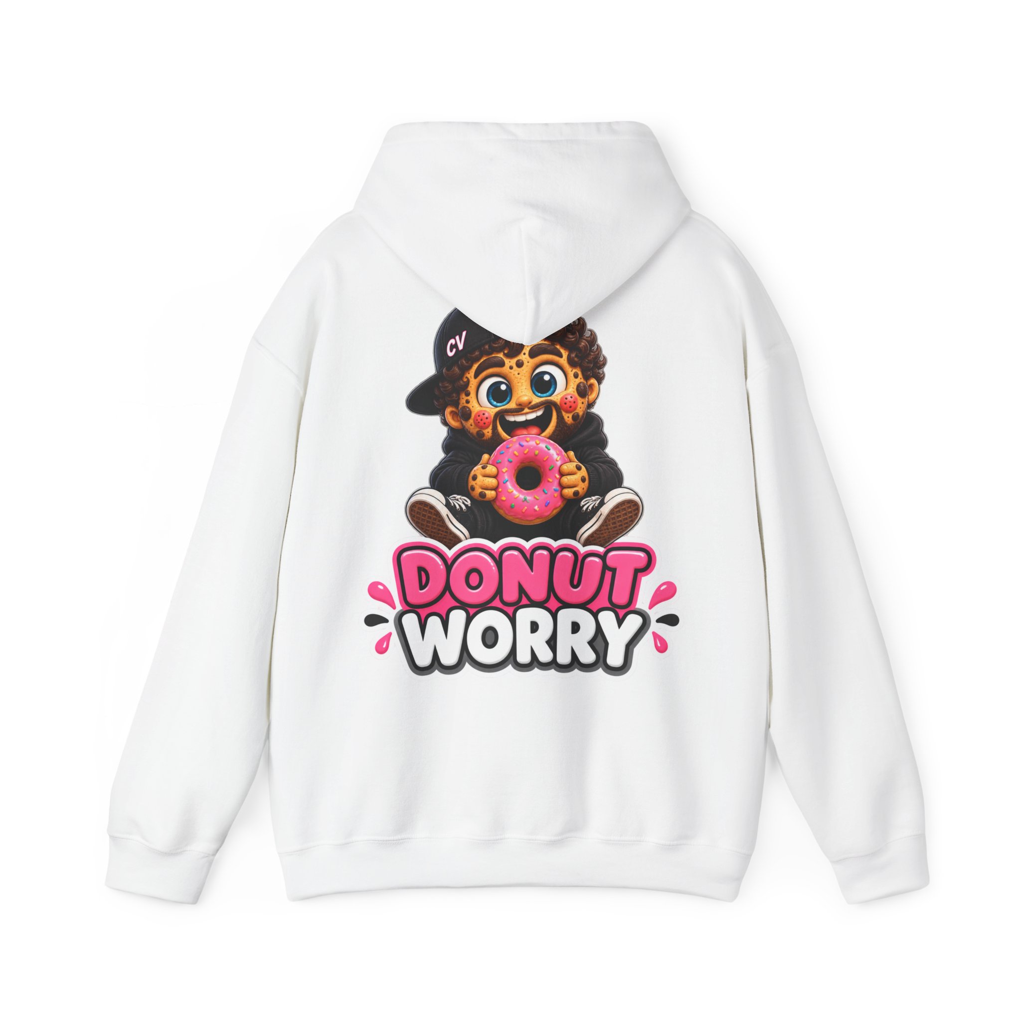Kuschliger "Donut Worry" Oversize-Hoodie | Snack Mascot Illustration – Bild 5