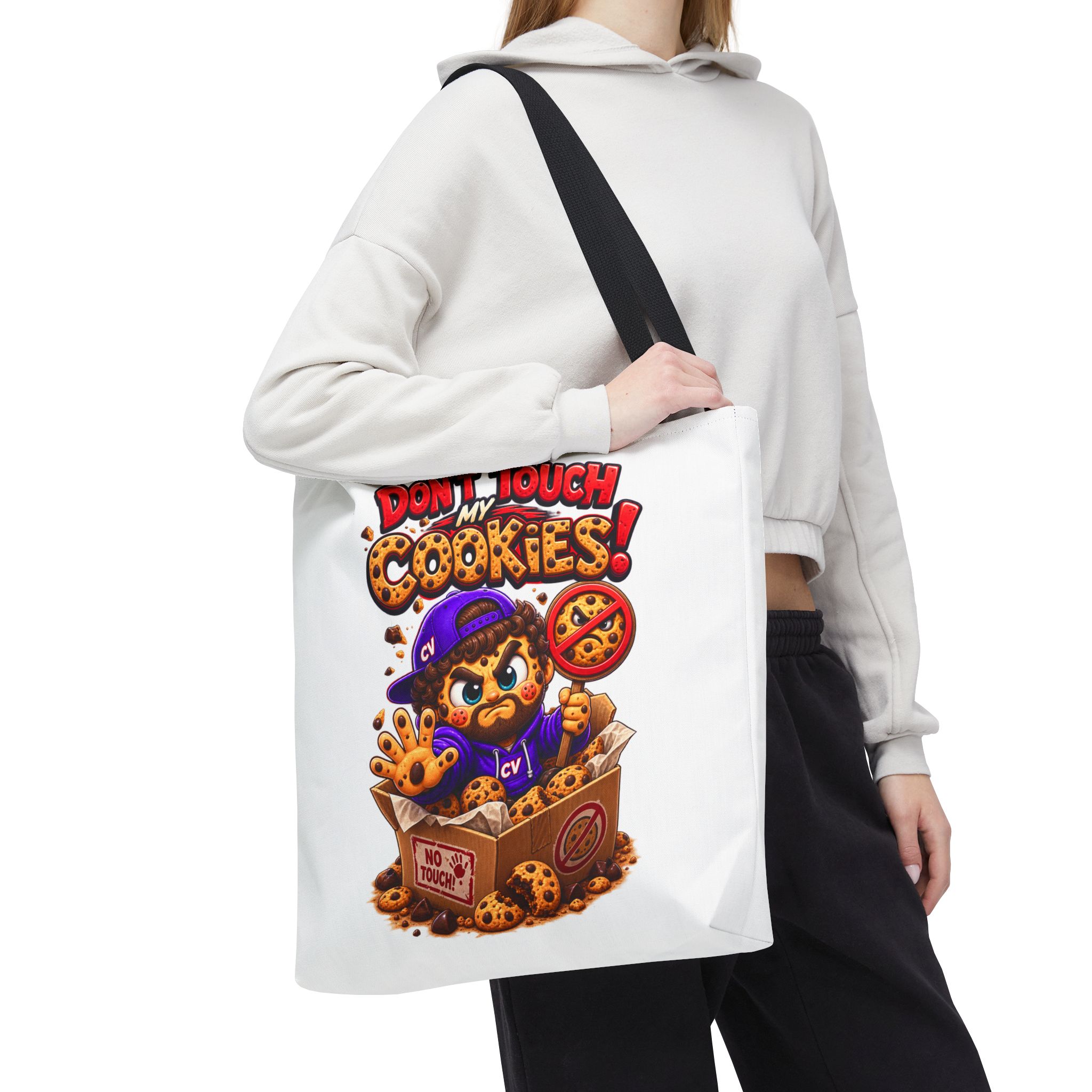 Crunchyverse Cookie Maskottchen-Tragetasche | "Dont Touch my Cookies" Character Artwork – Bild 7