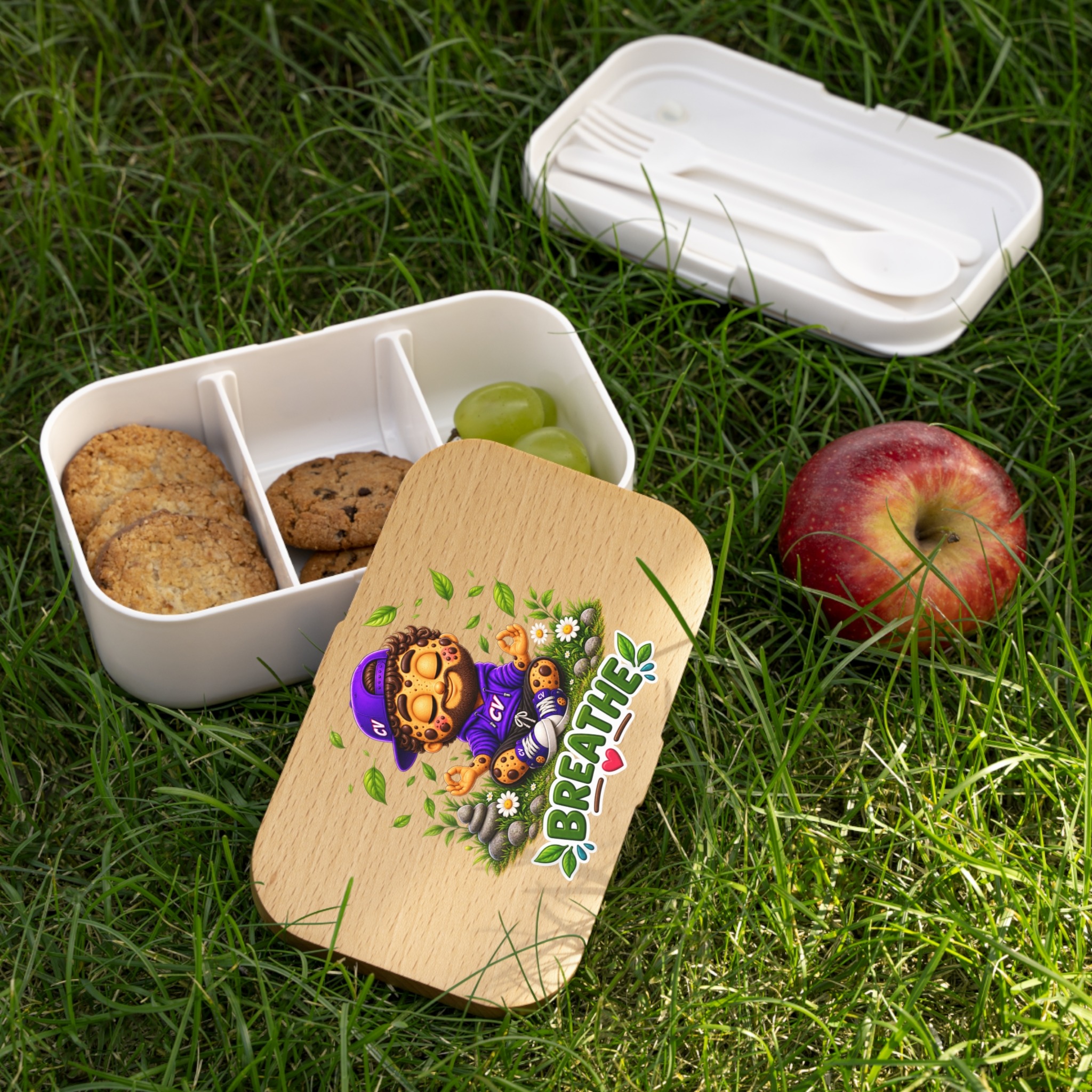Bento Lunch Box | "Breath" | Cute Cosmic Cheetah Design – Bild 5