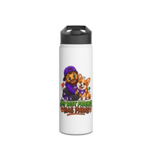Cookie "My Best friend Has Paws Dog" Character Edelstahl-Wasserflasche | Crunchiverse