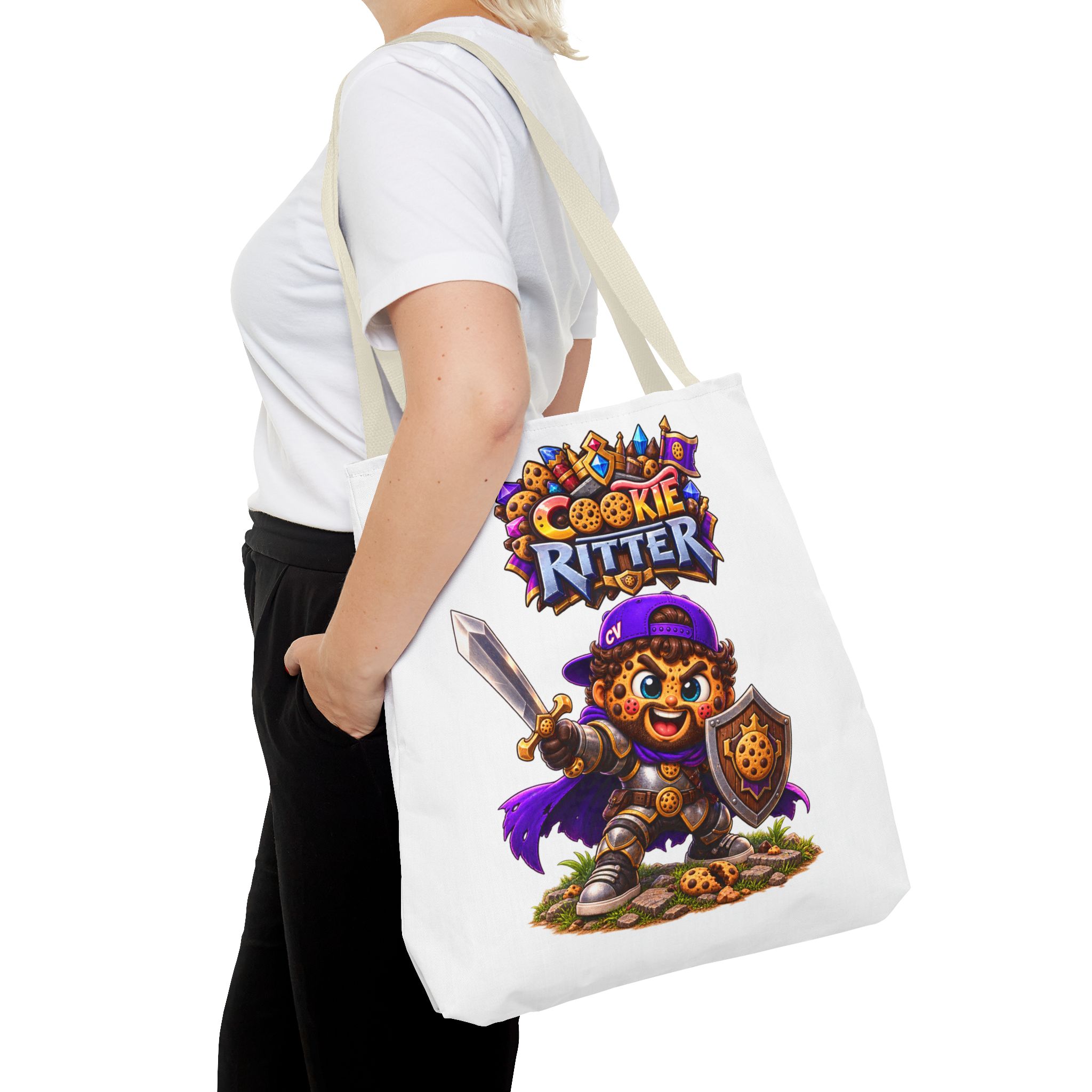 Crunchyverse Cookie Mascot Tote Bag | "Cookie Ritter" Character Artwork – Bild 20