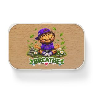 Bento Lunch Box | "Breath" | Cute Cosmic Cheetah Design