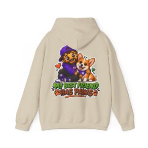 Kuschliger "My Best friend Has Paws Dog" Oversize-Hoodie | Snack Mascot Illustration
