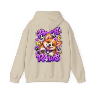 Kuschliger "Powered by Paws" Oversize-Hoodie | Snack Mascot Illustration