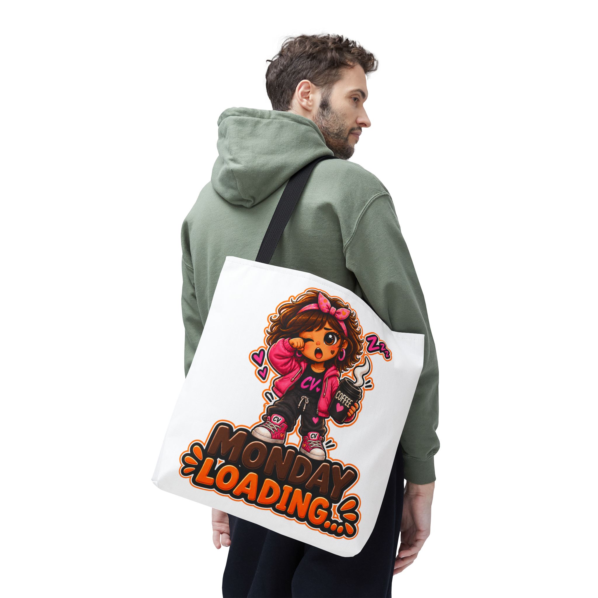 Crunchyverse Cookie Maskottchen-Tragetasche | "Monday Loading...." Character Artwork – Bild 6