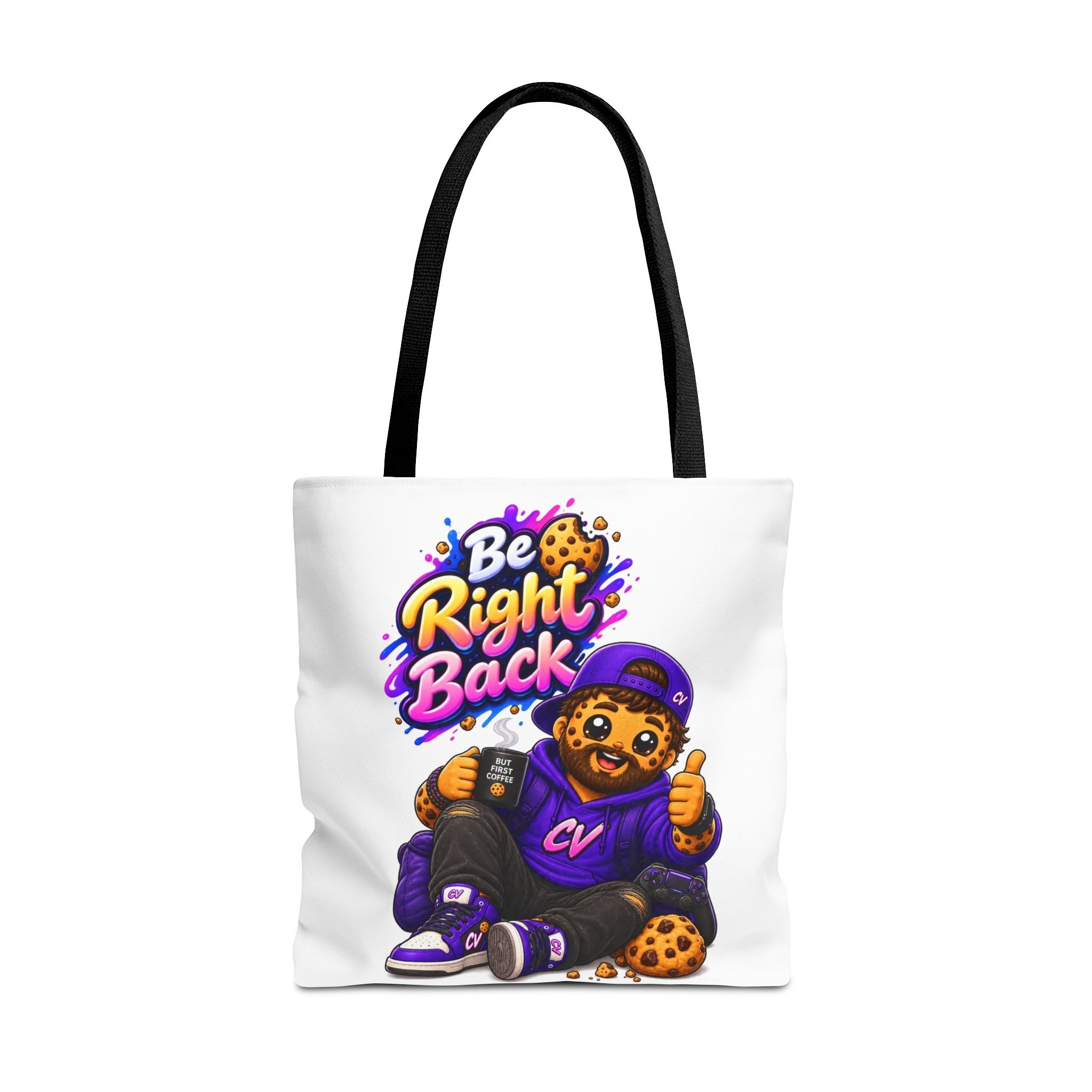 Crunchyverse Cookie Maskottchen-Tragetasche | "Be Right Back" Character Artwork