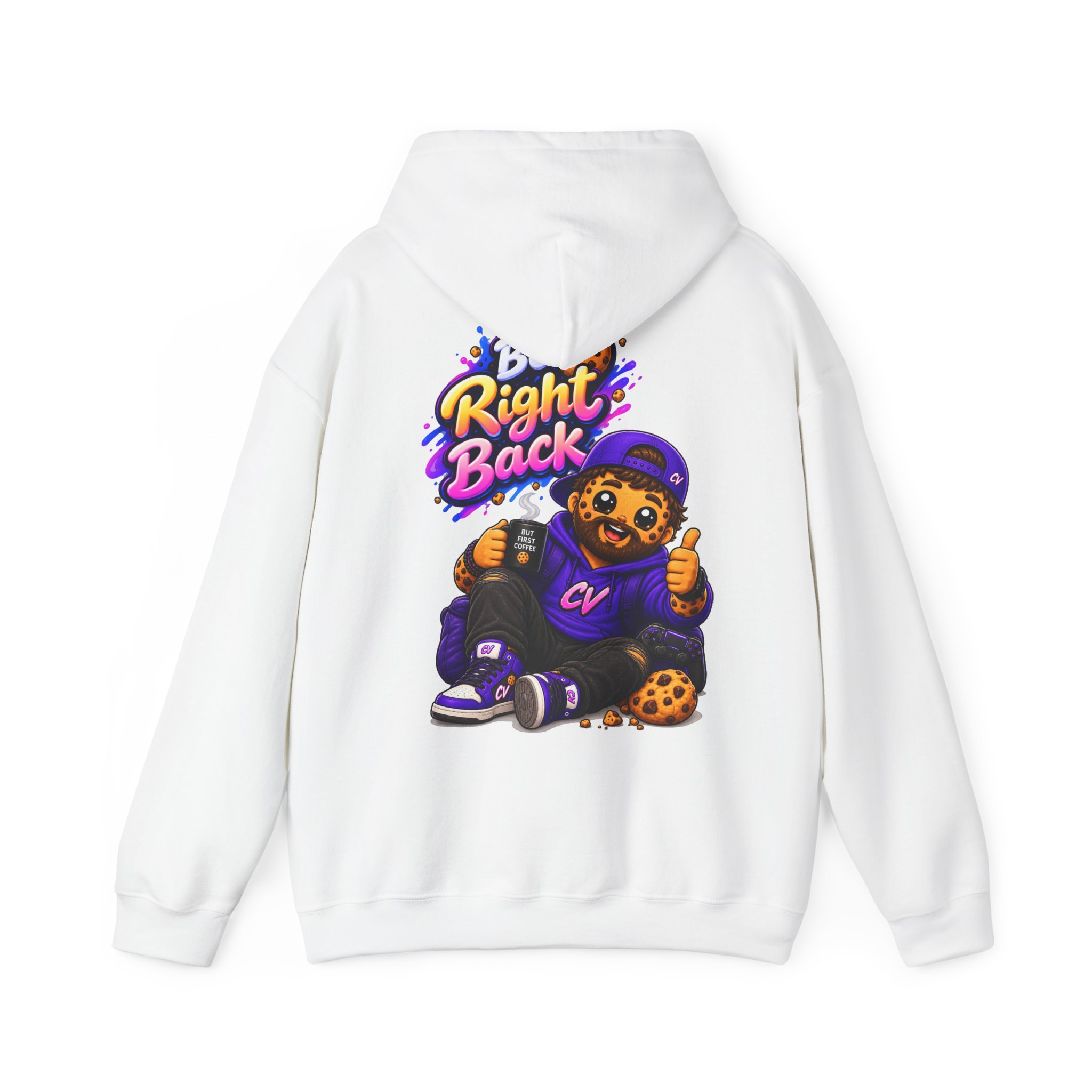 Kuschliger "Be Right Back" Oversize-Hoodie | Snack Mascot Illustration – Bild 5