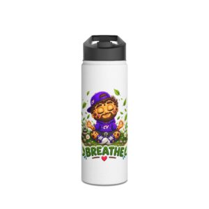 Cookie "Breathe" Character Edelstahl-Wasserflasche | Crunchiverse