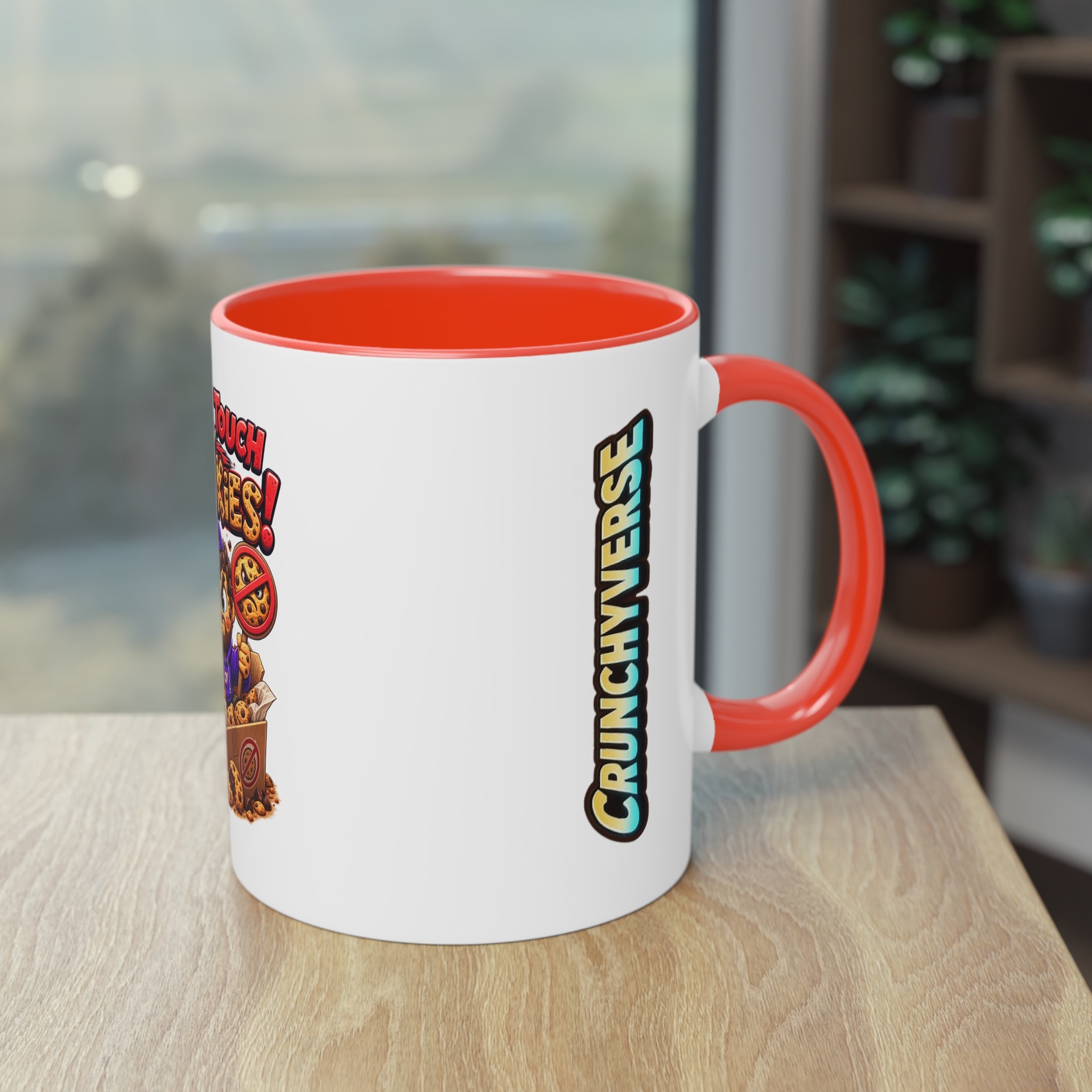 Zweifarbiger Keramikbecher 325ml "Dont touch my Cookies" cartoon cookie – Bild 5