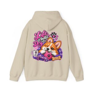 Kuscheliger "Life ist better" Oversize-Hoodie | Snack Mascot Illustration