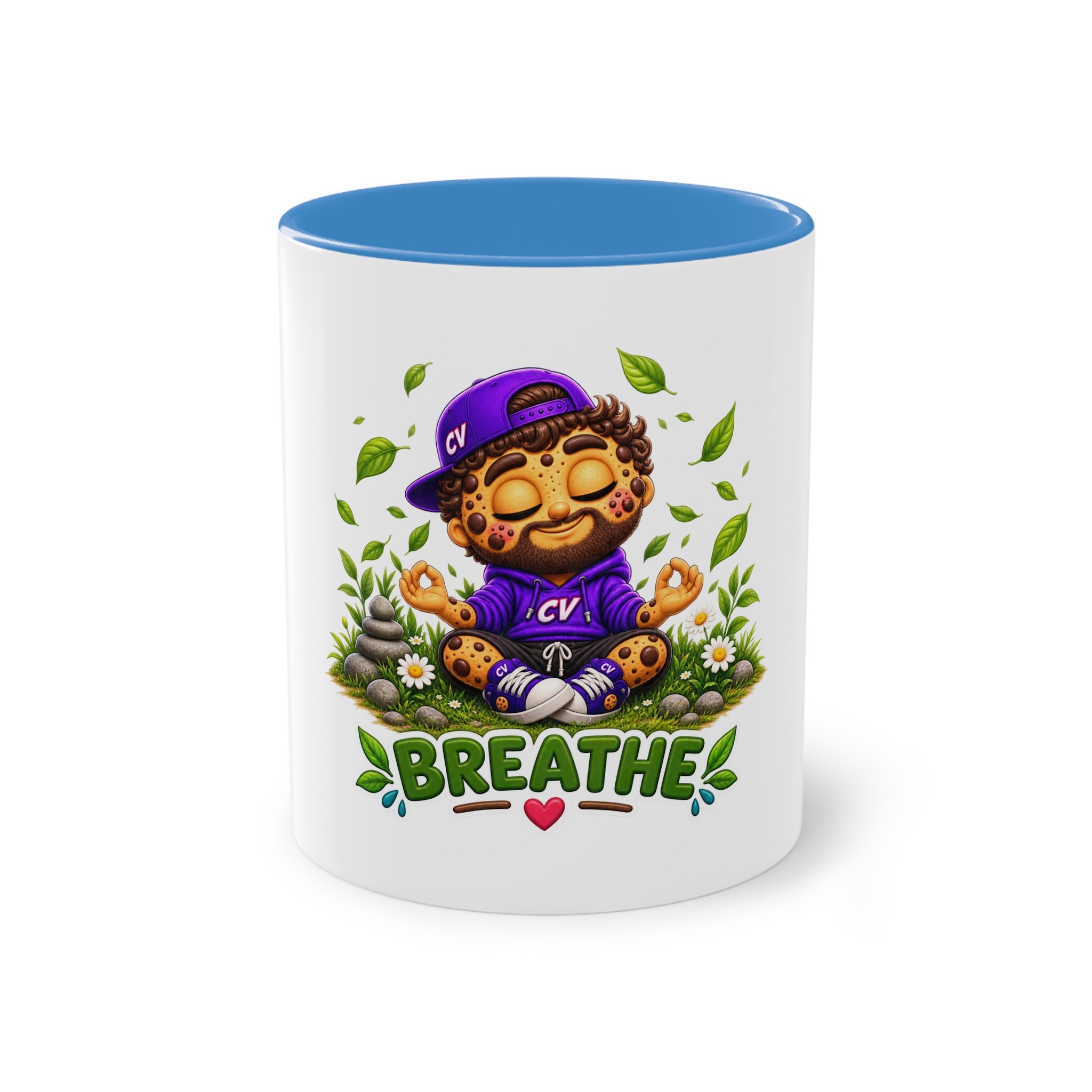 Zweifarbiger Keramikbecher 325ml "Breathe" cartoon cookie – Bild 14