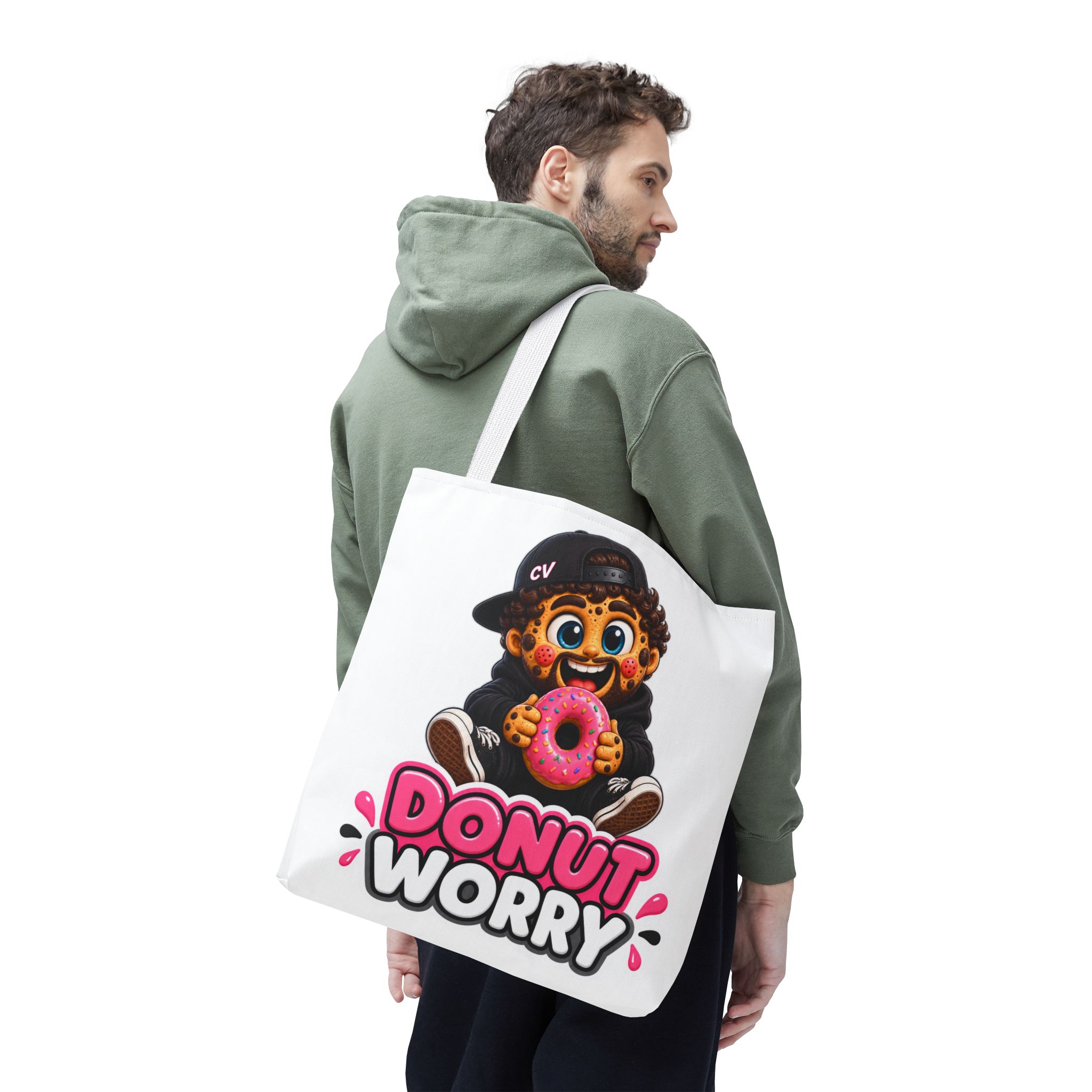Crunchyverse Cookie Maskottchen-Tragetasche | "Donut Worry" Character Artwork – Bild 14
