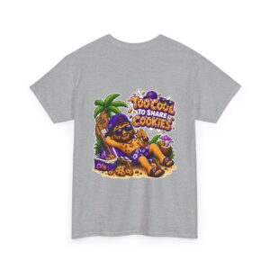 Oversize "Too Cool to Share Cookies" T-Shirt | Snack Cookie Graphic Tee