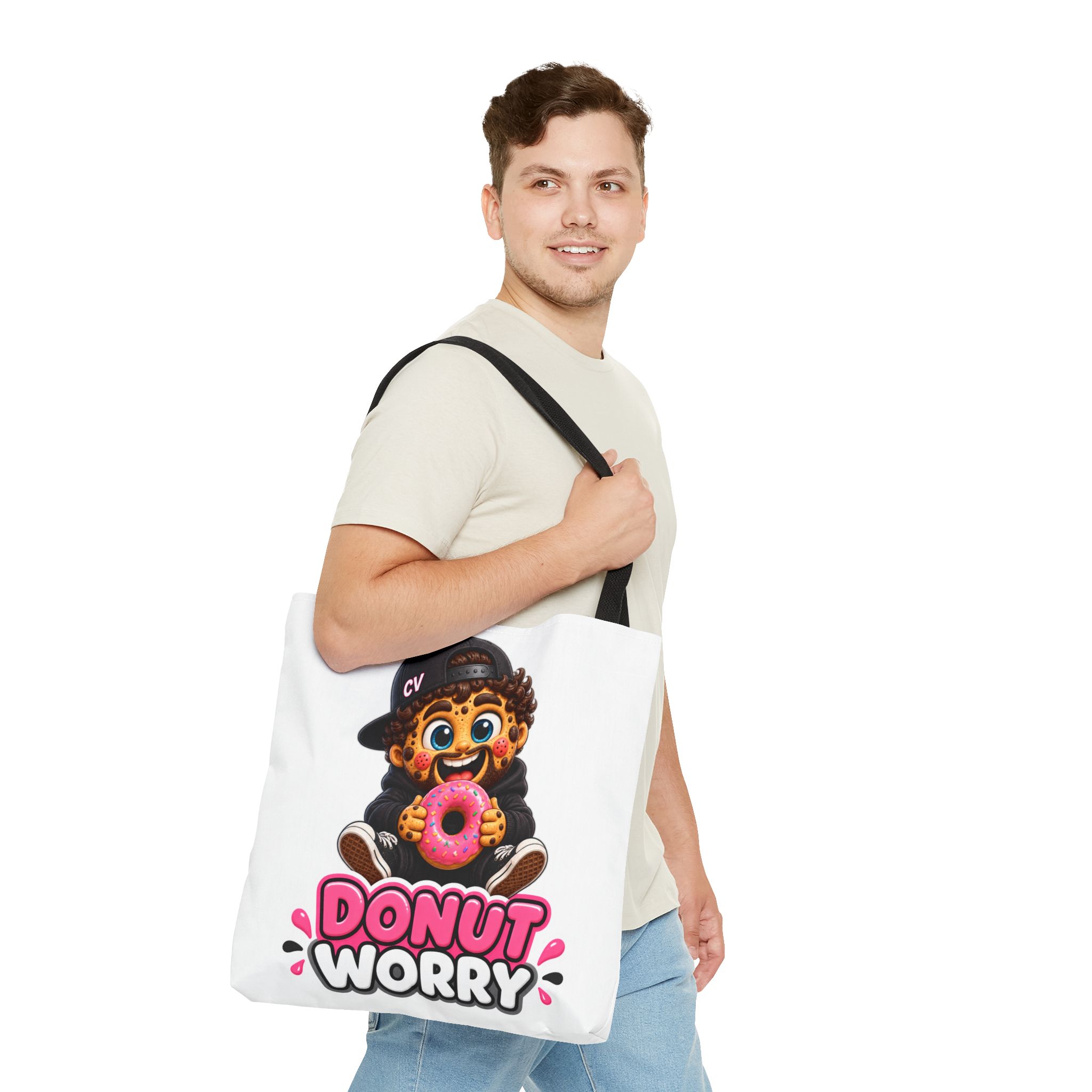 Crunchyverse Cookie Maskottchen-Tragetasche | "Donut Worry" Character Artwork – Bild 3