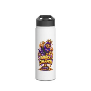 Cookie "Snack Champion" Character Edelstahl-Wasserflasche | Crunchiverse
