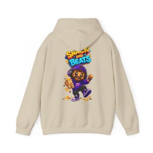 Kuschliger "Snack and Beats" Oversize-Hoodie | Snack Mascot Illustration