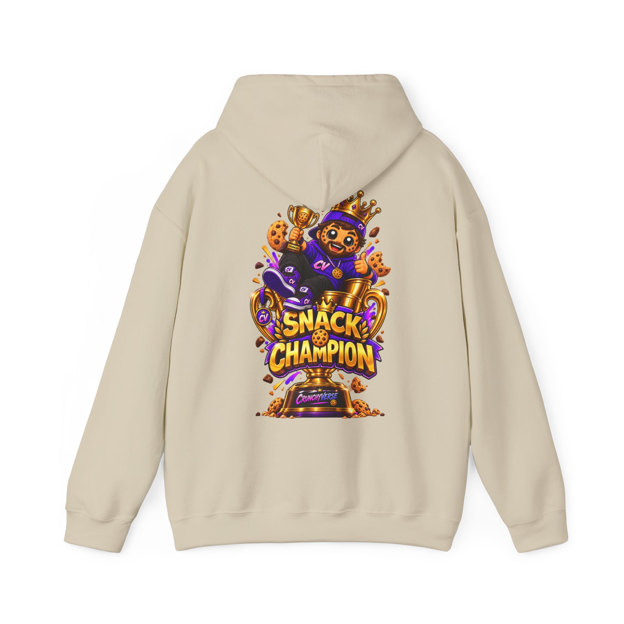 Kuschliger "Snack Champion" Oversize-Hoodie | Snack Mascot Illustration