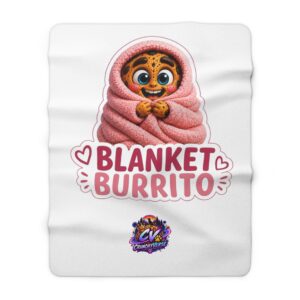 Cookie Character Sherpa Fleecedecke | "Blanket Burrito" | Crunchyverse
