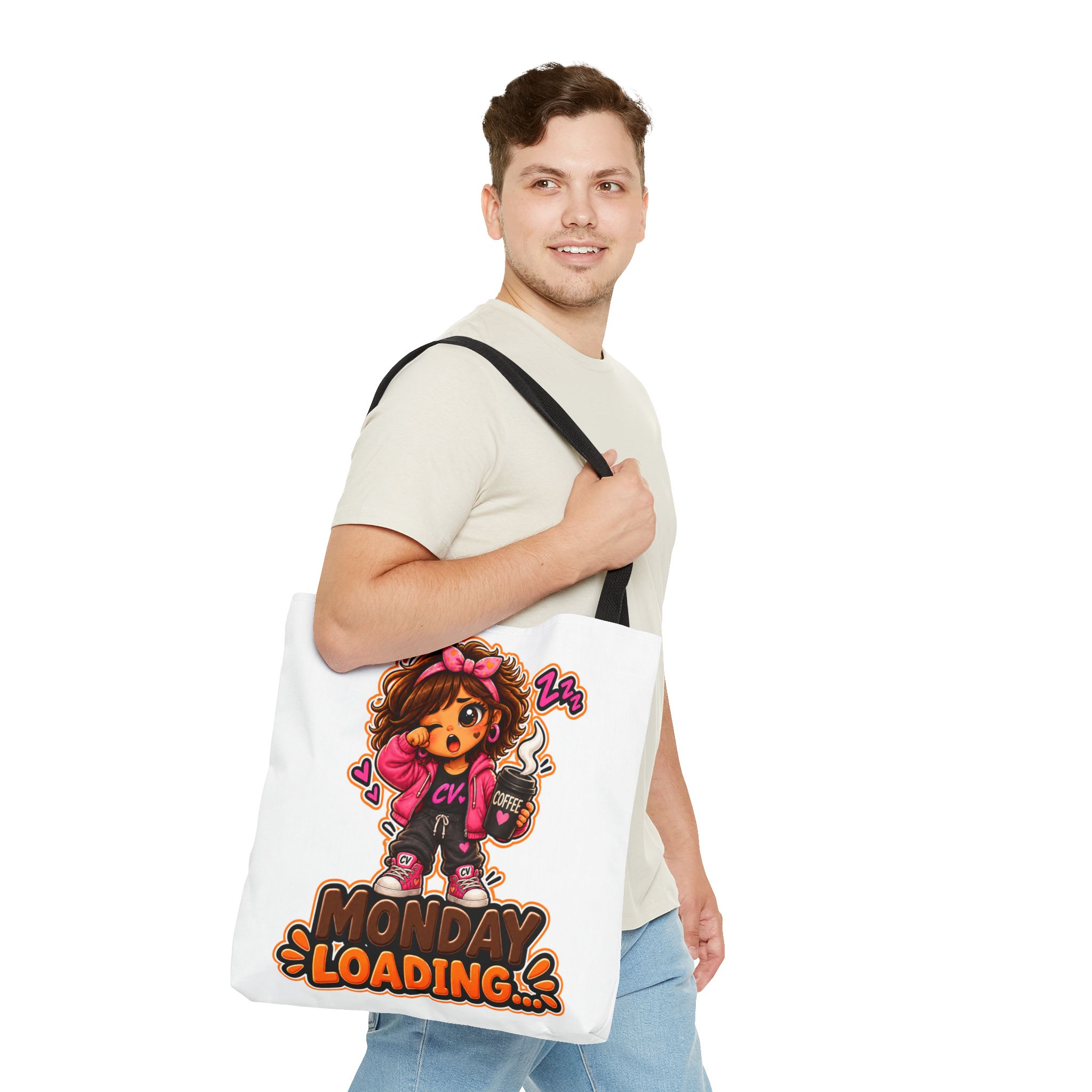 Crunchyverse Cookie Maskottchen-Tragetasche | "Monday Loading...." Character Artwork – Bild 3