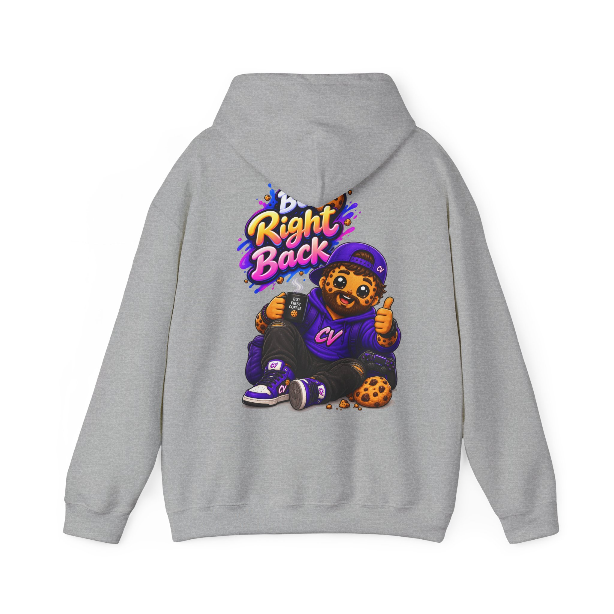 Kuschliger "Be Right Back" Oversize-Hoodie | Snack Mascot Illustration – Bild 9