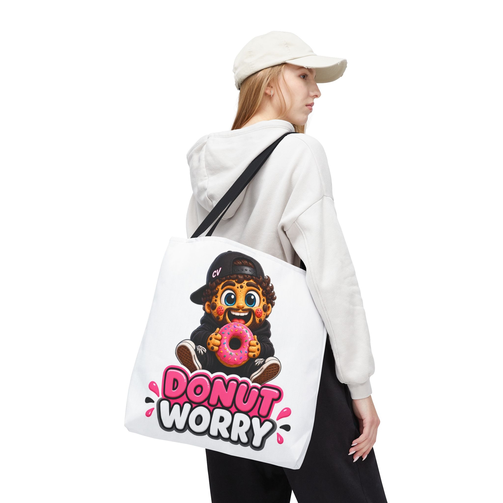 Crunchyverse Cookie Maskottchen-Tragetasche | "Donut Worry" Character Artwork – Bild 5